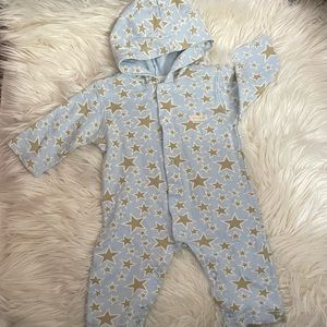 Calvin Klein baby hooded romper